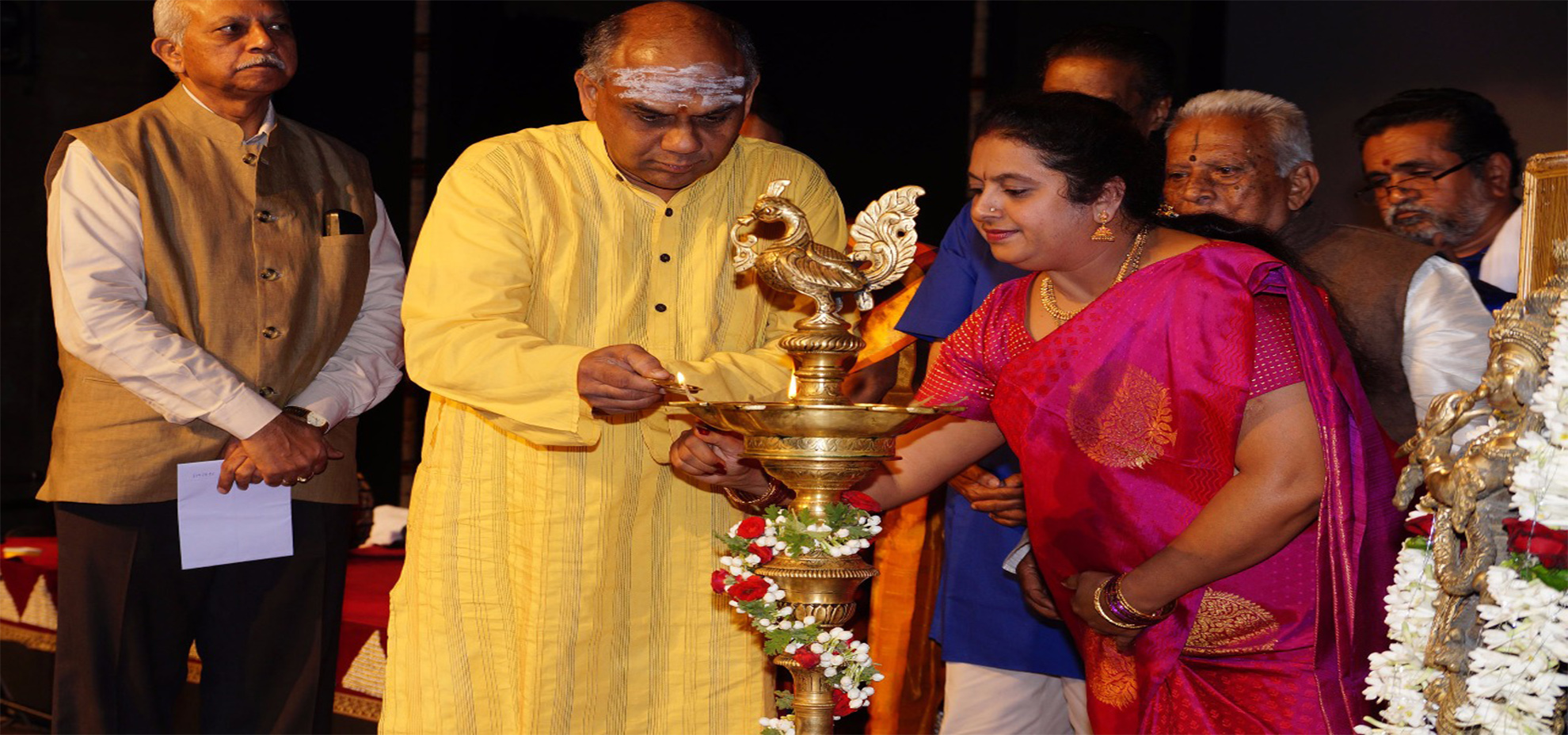 T.R. Srinath performing on the Carnatic flute